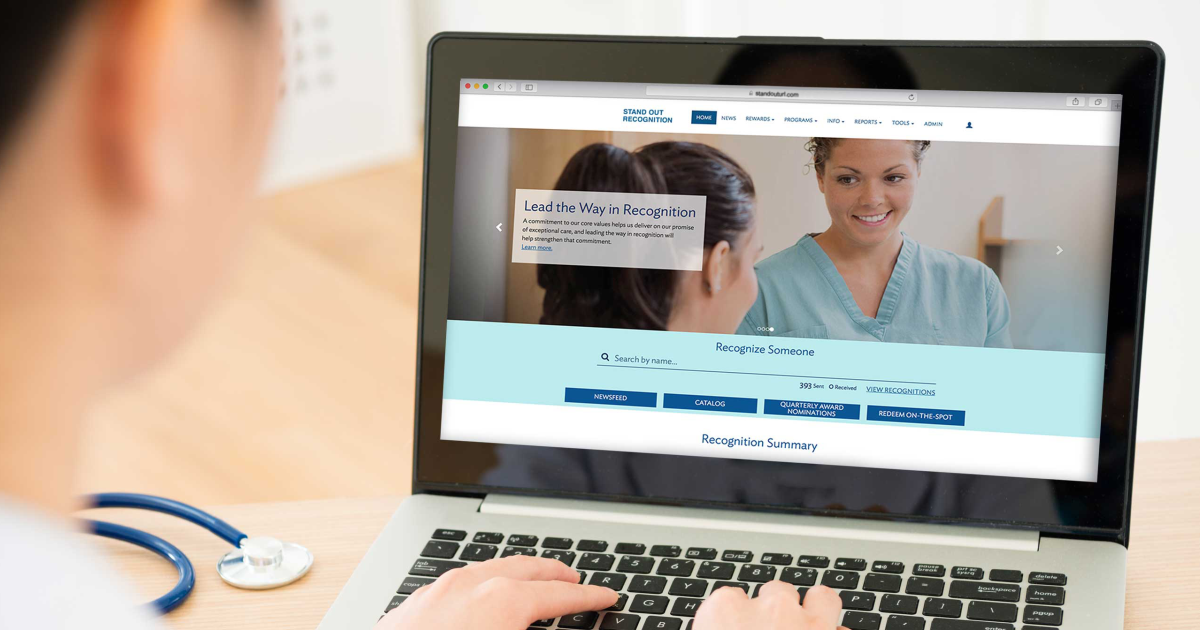 healthcare organization employee recognition platform